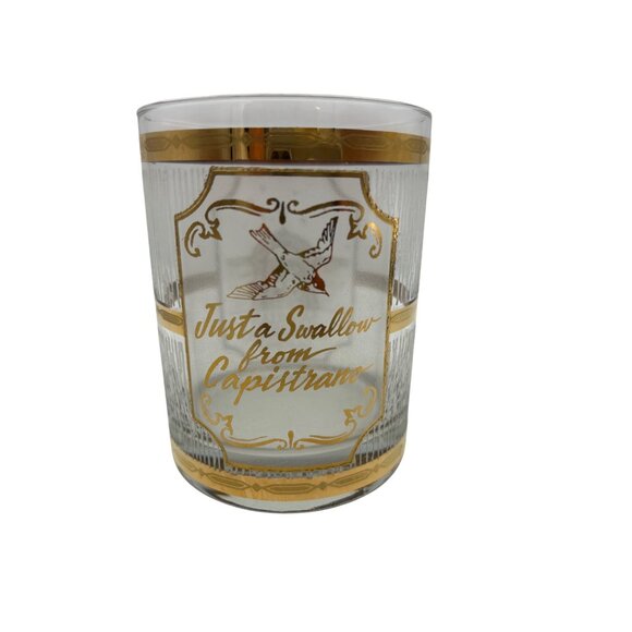 Vintage “Just a Swallow from Capistrano” San Juan Capistrano Lowball Glass 4" - Picture 2 of 6